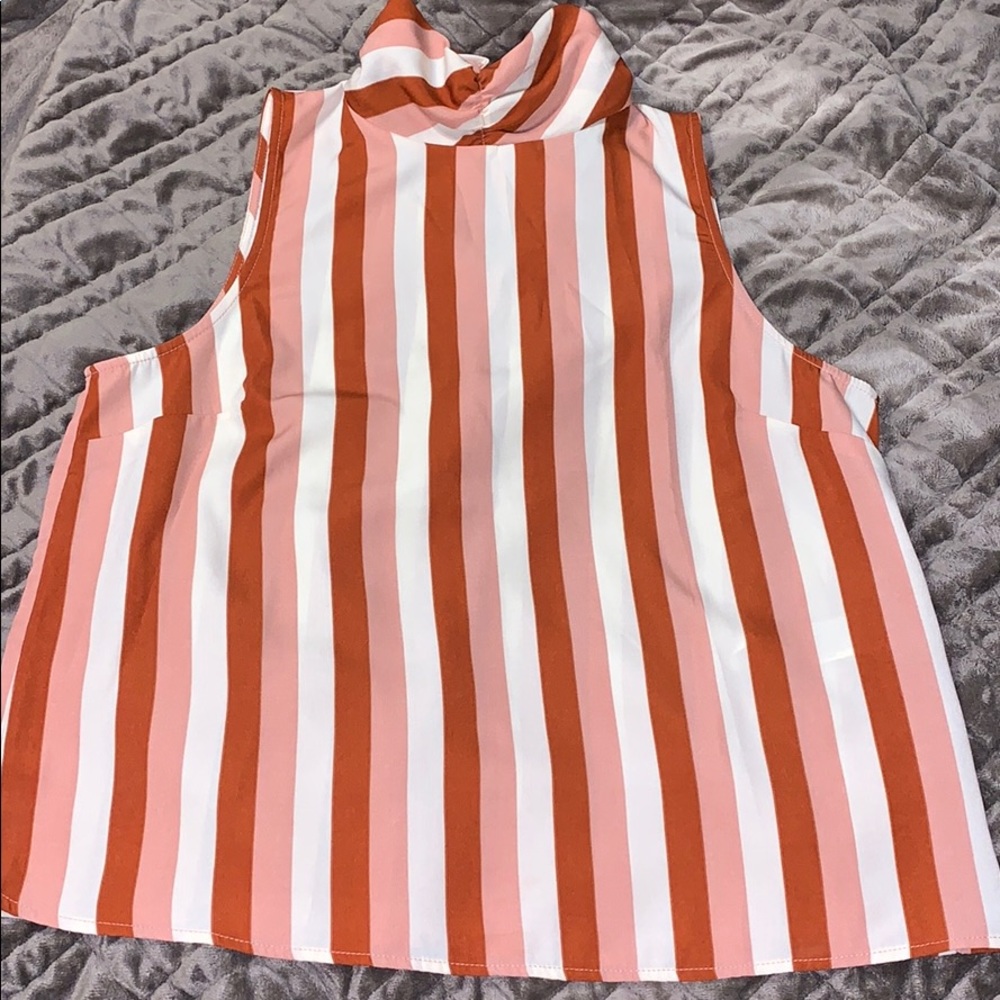 🌸Orange, Pink, and White Top🌸